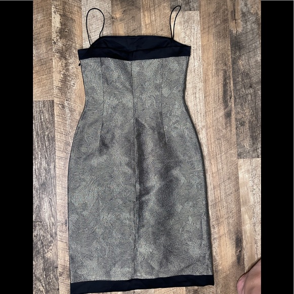 Hugo Boss Cocktail Dress Mini Derrilin Gold - Picture 3 of 13